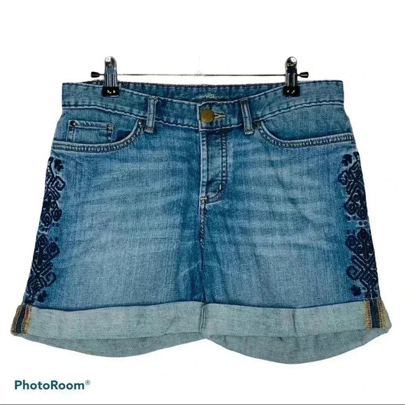 Eddie Bauer Button Fly Jean Shorts - Picture 1 of 8